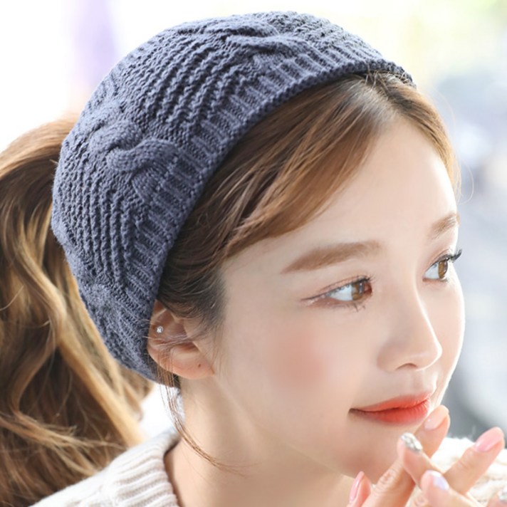 미스21 도톰한 니트꽈배기 뜨개치오 헤어밴드 (hb960) 넓은 니트헤어밴드 터번헤어밴드 머리띠