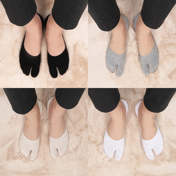 양말명가 남자 무지 컬러 타비양말 족발 쪼리 타비삭스 페이크삭스 3켤레