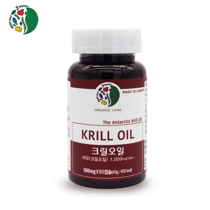 U-PICK LAND 크릴오일 오메가3 DPA EPA 인지질56 혈관건강 WCS 선상가공 남극크릴새우, 1병, 500mg