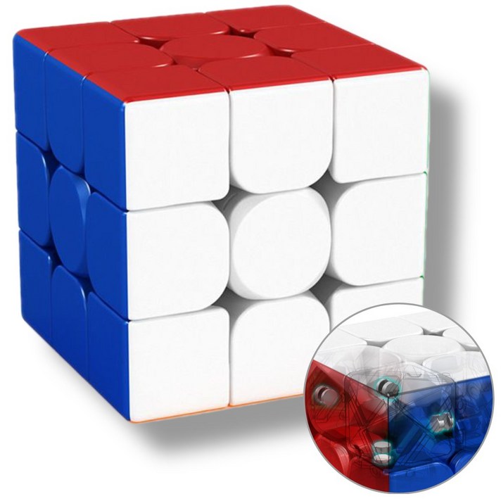  MoYu 단계별 스피드 마그네틱 큐브 3x3 단품, 혼합색상 