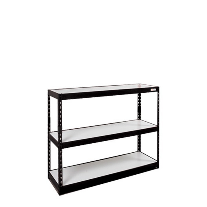 몬스터랙1200x400x1200 3단 철제선반 앵글선반 다용도 수납 스탠드선반, 블랙(FD)