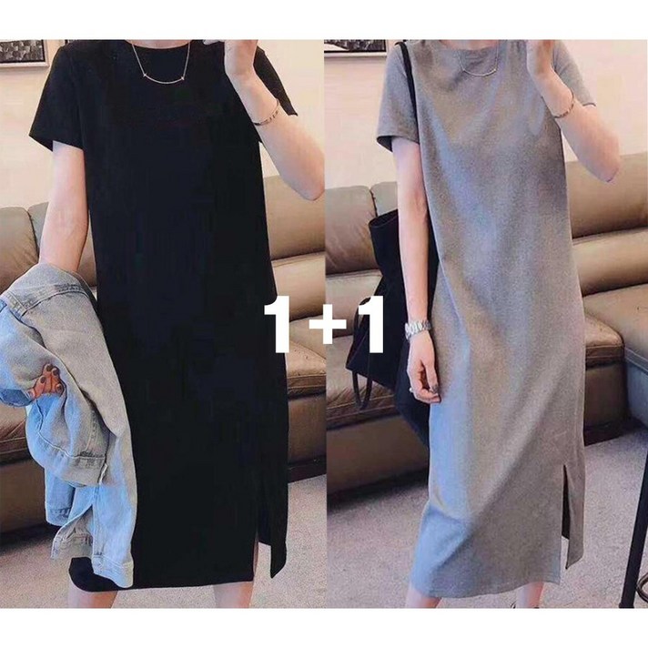 예쓰메이트 11 블랙 그레이 세트 여성 여름 원피스