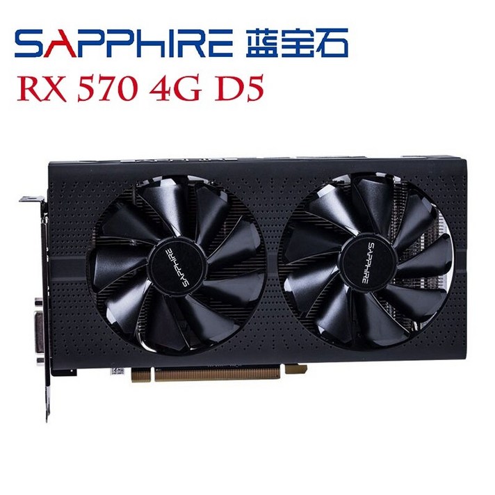 SAPPHIRE RX 570 4GB D5 그래픽 카드 AMD RX 500 시리즈 Radeon RX570 4GB DisplayPort HDMI DVI 용 256Bit GDDR5