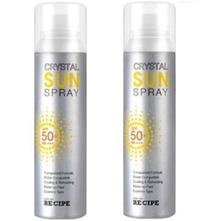 레시피 크리스탈 선스프레이 SFP50+ PA+++, 150ml, 2개