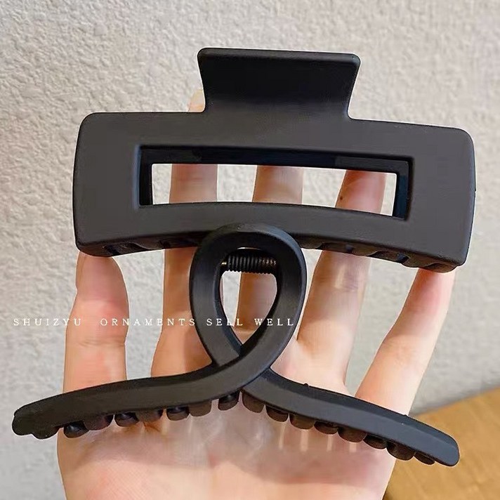 1+1 F/W 고퀄 무광 빅사이즈 사각 꼬임 집게핀 2종