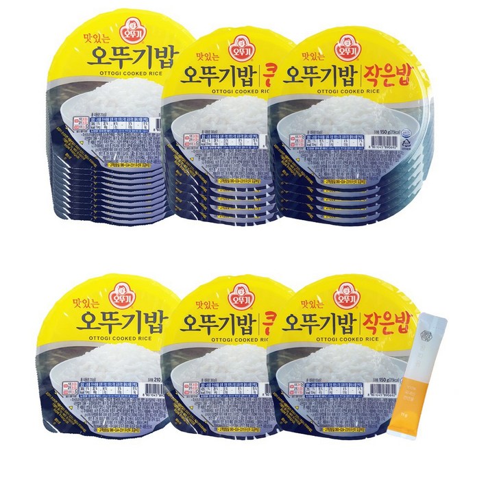 오뚜기 오뚜기밥 210g 12개 + 큰밥 300g 6개 + 작은밥 150g 6개 + 꿀따옴 꿀스틱 1개, 오뚜기밥12개+큰밥6개+작은밥6개+꿀스틱1개