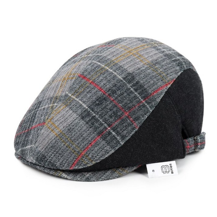 비토스 플레이드 체크 레이온 헌팅캡 베레모