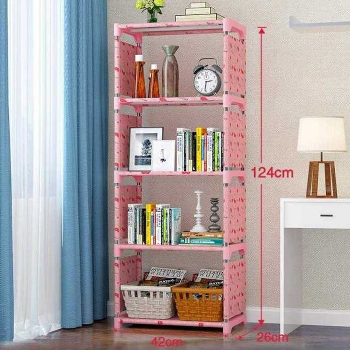 이케아 전면 책장 미니 회전 멀리스트 Estanteria 빈티지 산업 장식 현대 홈 가구 Libreria Scaffale 책 선반 케이스, 5번