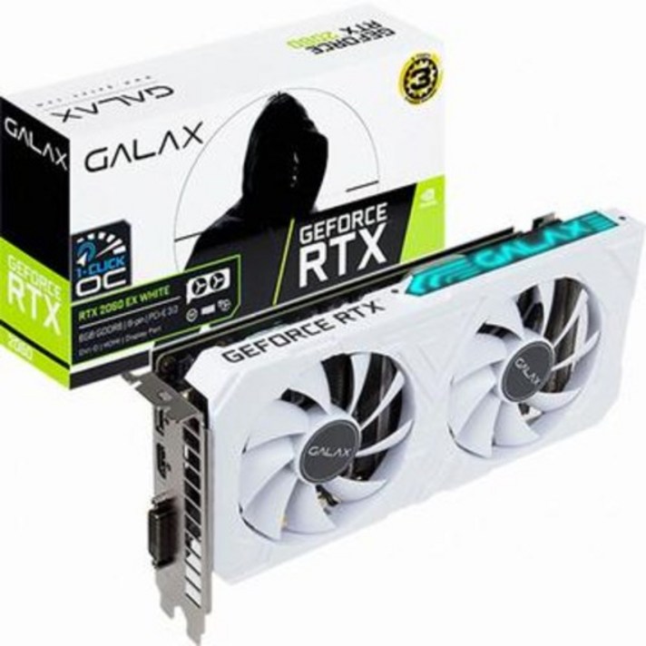 갤럭시 GALAX 지포스 RTX 2060 WHITE D EX D6 6GB 그래픽카드