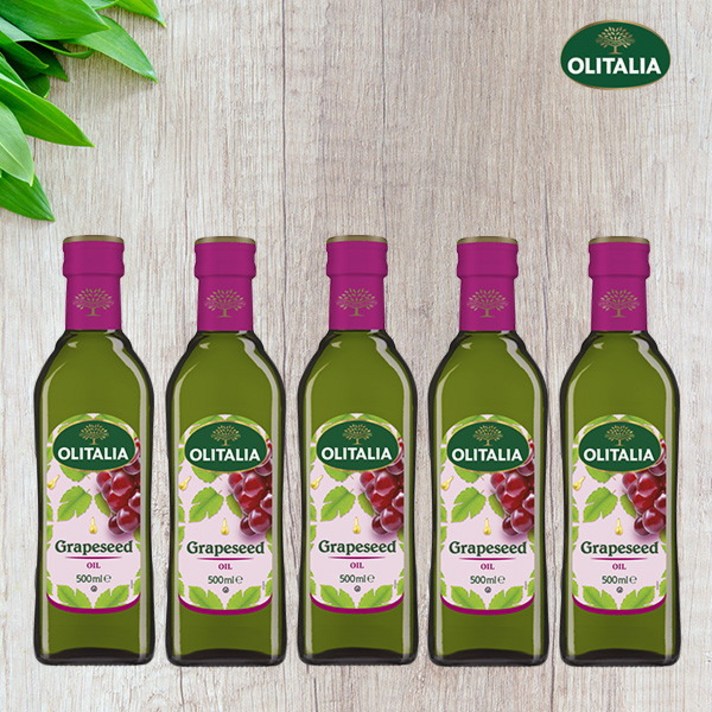 올리타리아 포도씨유, 5병, 500ml