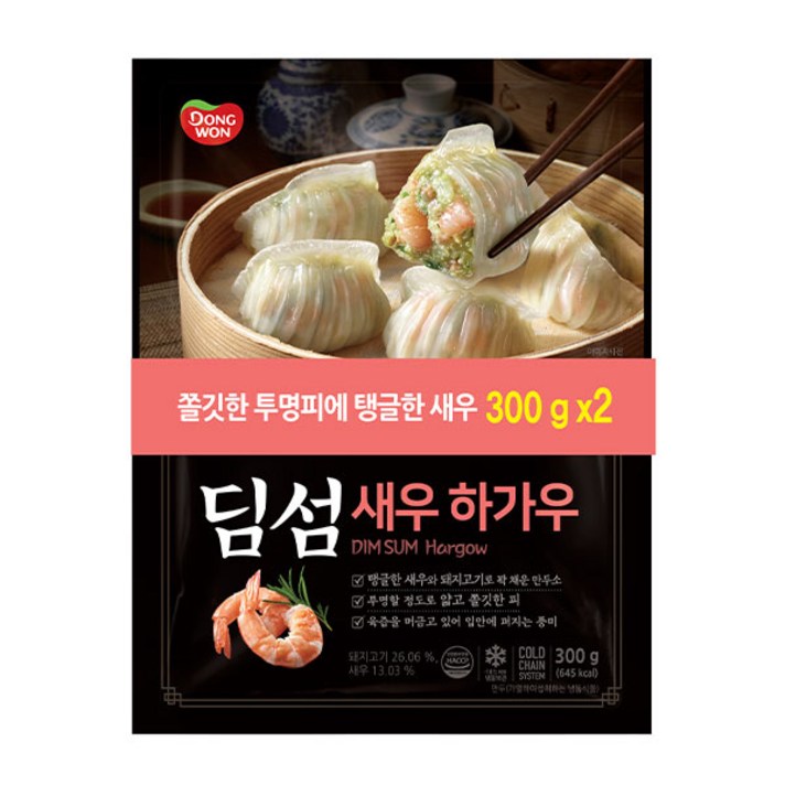 [정연푸드] 동원 딤섬 새우하가우 300gx2봉, 1개