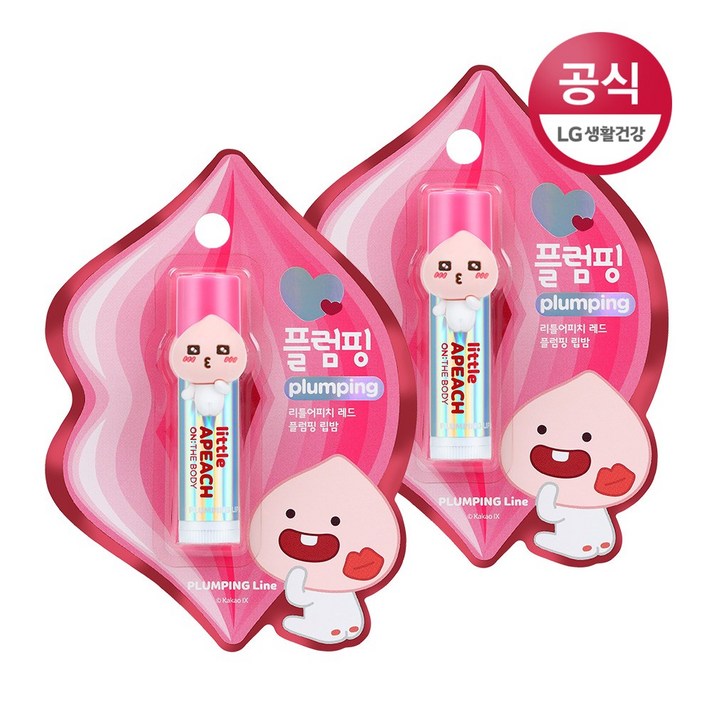온더바디 카카오 리틀어피치 레드 플럼핑 립밥 4.3g x2개, 단품, 단품