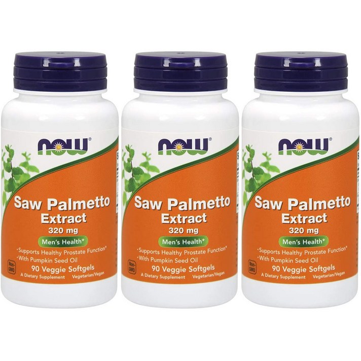 Now Foods Saw Palmetto Extract 나우푸드 쏘팔메토 추출물 320mg 90소프트젤 3팩, 1개, 1