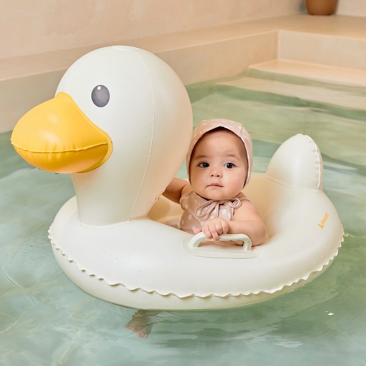 스윔어바웃 퓨어 오리 유아 보행기 튜브 아기 손잡이 물놀이 튜브