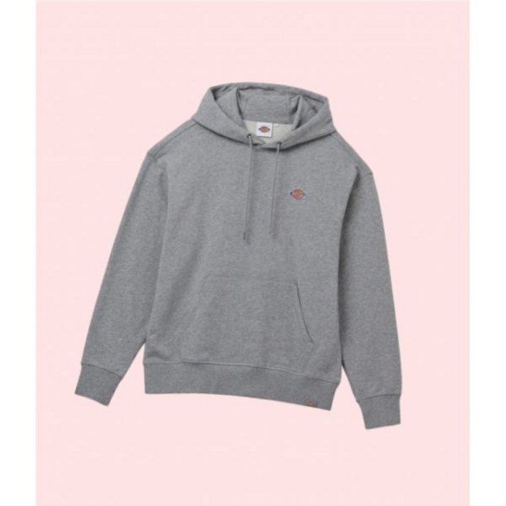 디키즈 프렌치 테리 릴렉스드 스몰 자수 로고 후드티 후드 후디 티셔츠 상의 그레이 DK010945CQ8 4047490