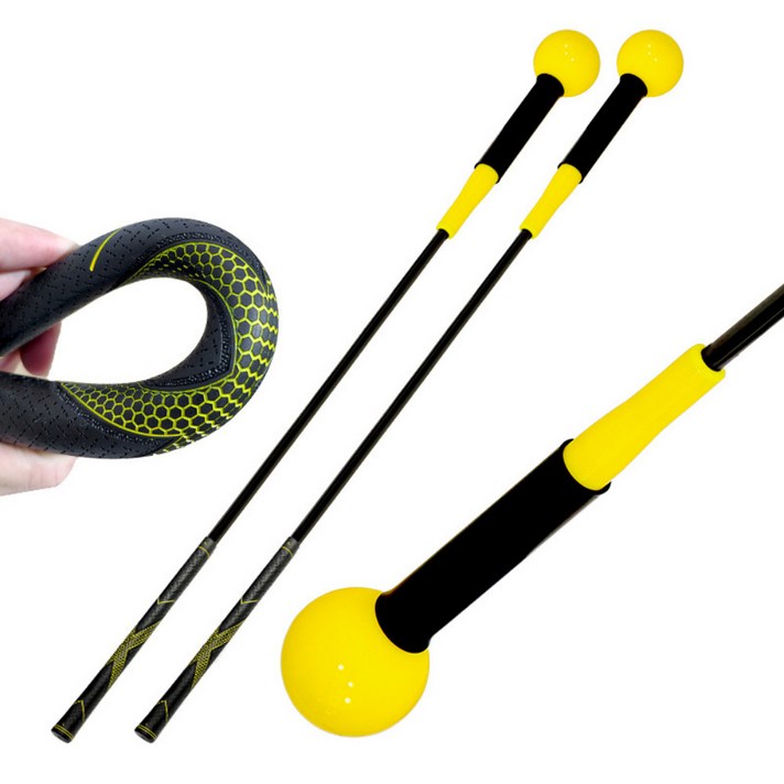 컴윗미 골프스윙연습기, 옐로우, 1개