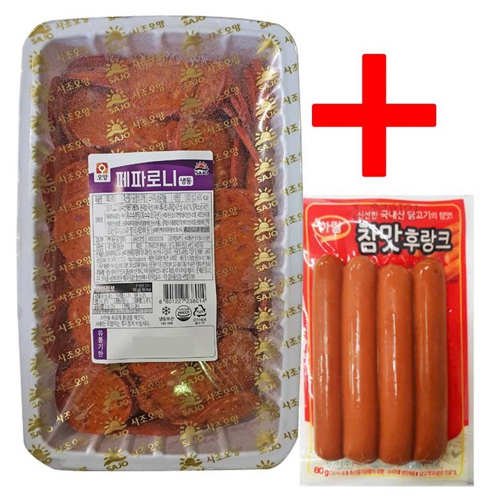 햇살누리 페파로니 1kg + 참맛후랑크 80g 페퍼로니, 세트