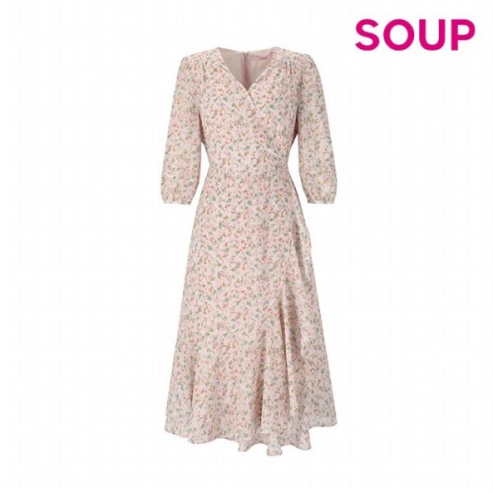 숲SOUP SOUP 플로럴 쉬폰 원피스 SZ4OP35