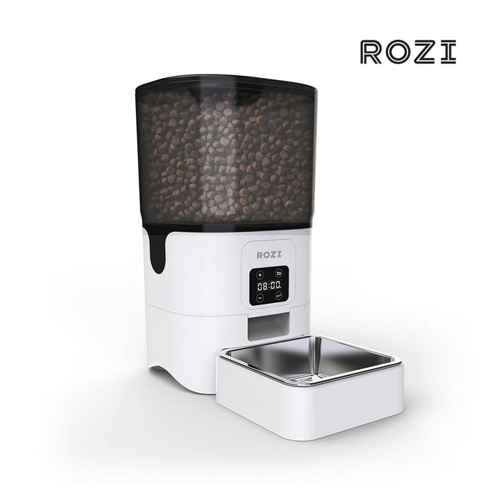 ROZI 반려동물 자동급식기 자동배식기 1.6kg 6L 음성녹음기능