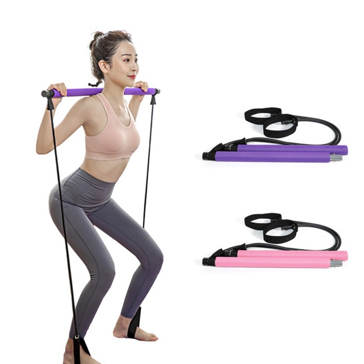 런앤로 짐스틱 리포머 캐포머 가정용 집에서하는 필라테스 기구 소도구 홈트 홈트레이닝, 보라