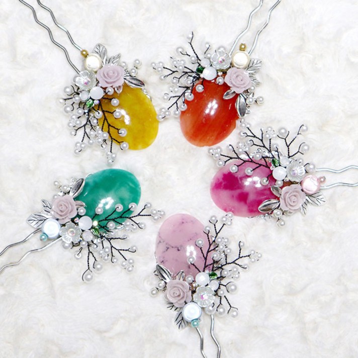 달래 비녀 셀프웨딩 혼주 한복뒤꽂이 촬영 돌잔치