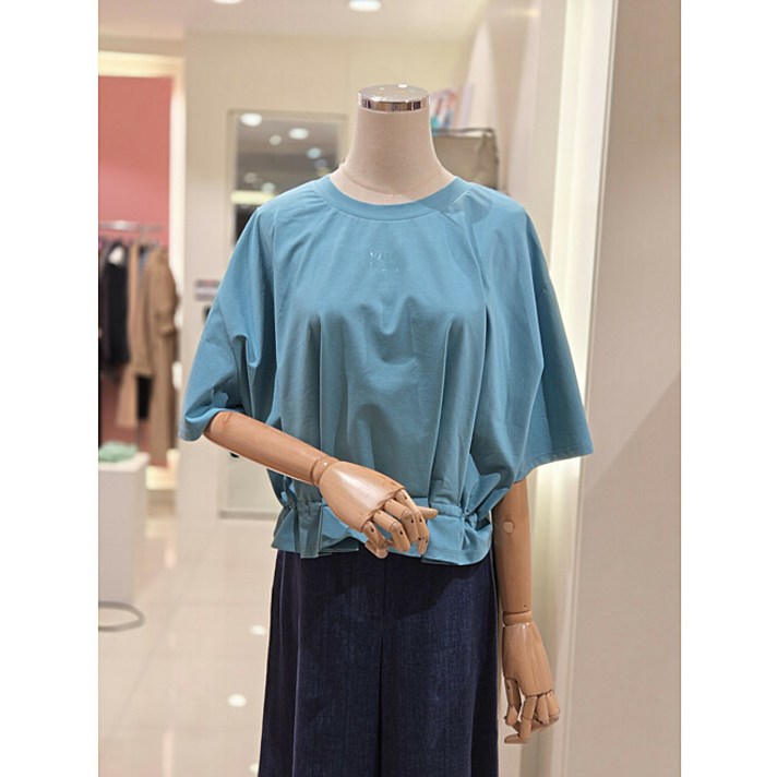 발렌시아핀턱 로고 오버핏 반팔 티셔츠 255GC39