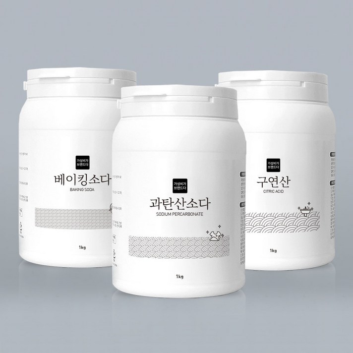  가성비가 브랜드다 베이킹소다+과탄산소다+구연산 천연세제 세트, 1세트 