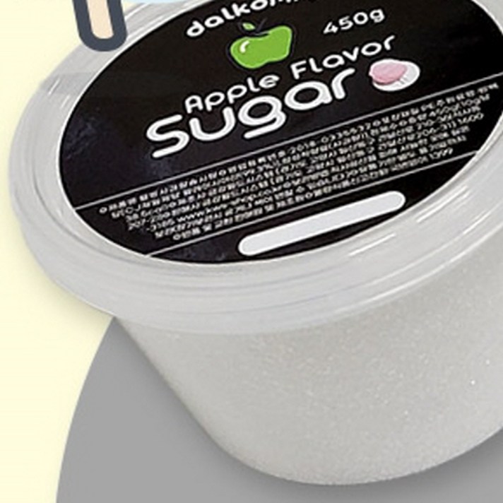 금강월드 천연 솜사탕 설탕 재료 솜사탕용 컵설탕 450g (사과) - 약 50명분