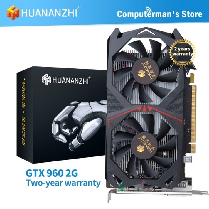 컴퓨터게임 그래픽카드 게임용 채굴 게이밍 데스크탑HUANANZHI GTX 650 750 TI 2GB 960 970 4G 1050 TI 4GB GTX 1660 SUPER RTX, GTX960 2G-WJ