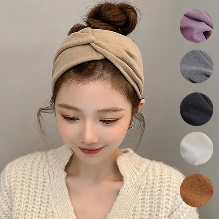  은꽃밴드 와이드헤어밴드 요가 헬쓰 반다나 