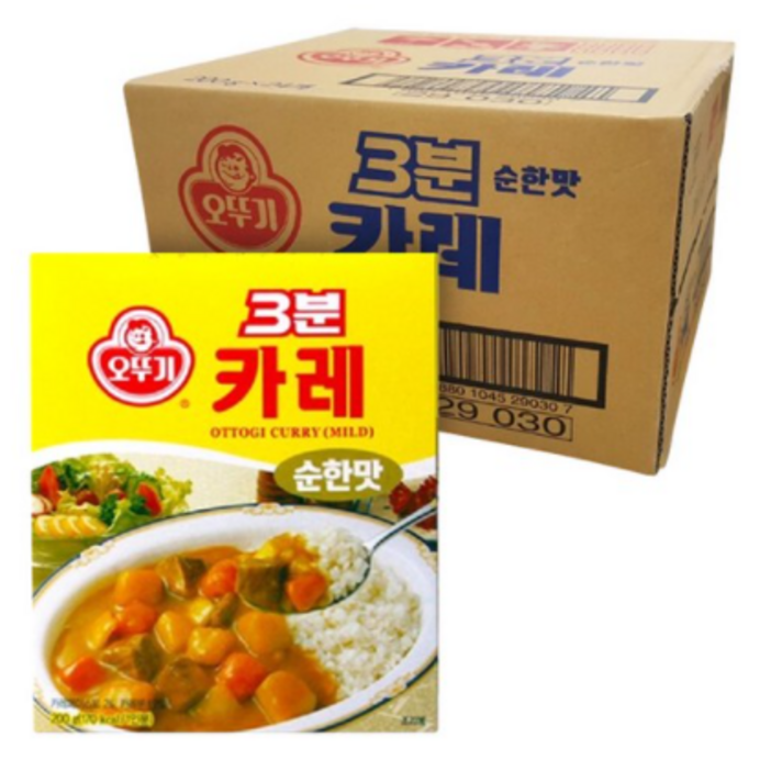 오뚜기 3분 카레 순한맛, 200g, 168개