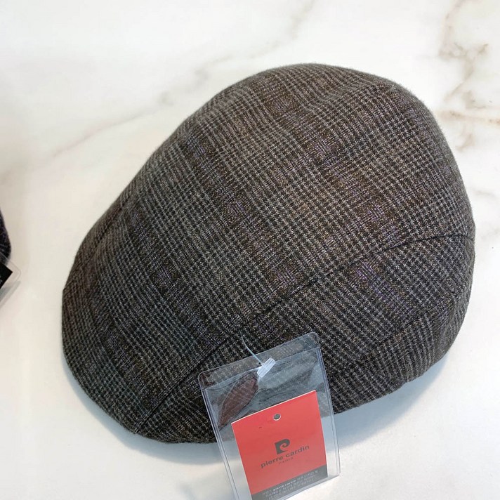 피에르가르뎅 중년 체크 가을 겨울 남성 헌팅캡 도리구찌 할아버지 어르신모자
