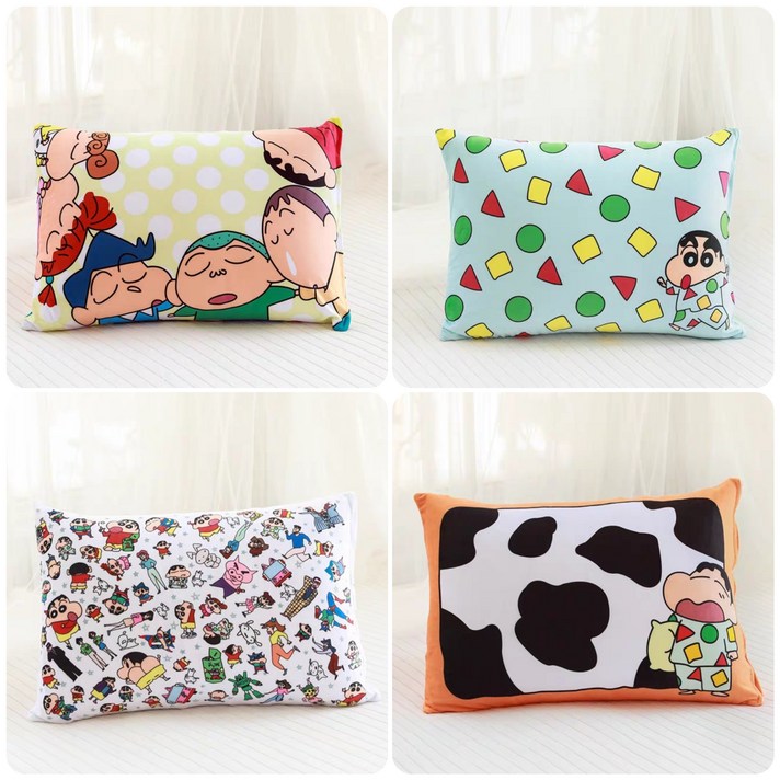  조하네샵 짱구는 못말려 아동배게커버 (짱구스티커 증정) 짱구와 친구들 흰둥이 베게커버 