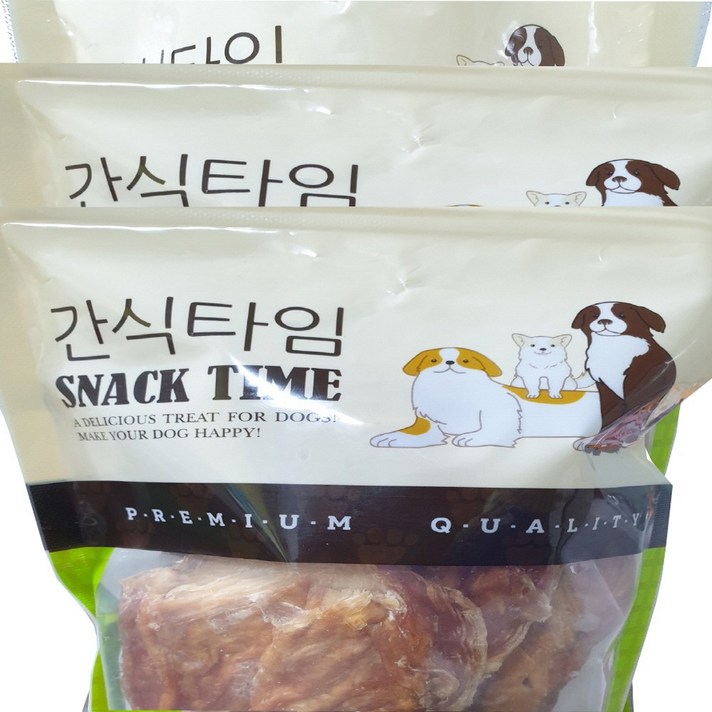  간식타임 국내산 100% 닭가슴살육포 무첨가 애견간식, 1개, 300g, 오리지날 