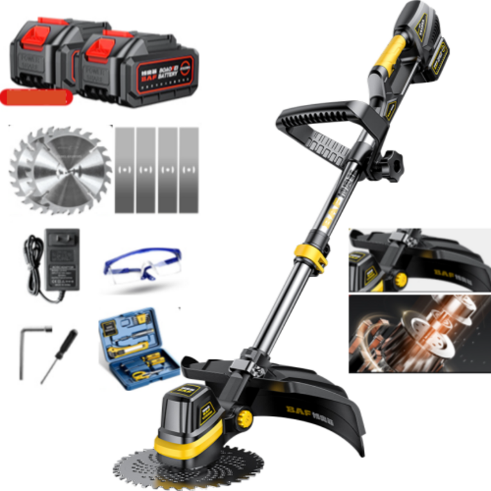 블라인딩 초강력 무선 리튬 전기 제초기 4250W 고출력 배터리1+1 충전 전동 예초기, 1세트