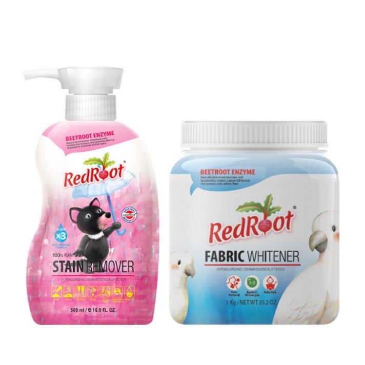 레드루트 [레드루트] 산소계 표백제 1kg+얼룩제거제 500ml, 단품없음
