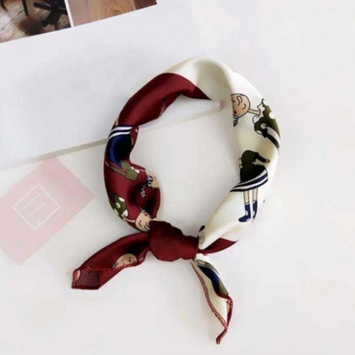 샤랄라 쁘띠 실크 스카프 10호-레드 웹툰쁘띠스카프 엘르스카프 여성실크스카프 루이까또즈스카프 롱스카프 멀티스카프 여성봄스카프 실크쁘띠스카프