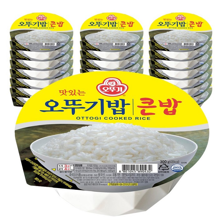 맛있는 오뚜기밥 큰밥, 300g, 36개