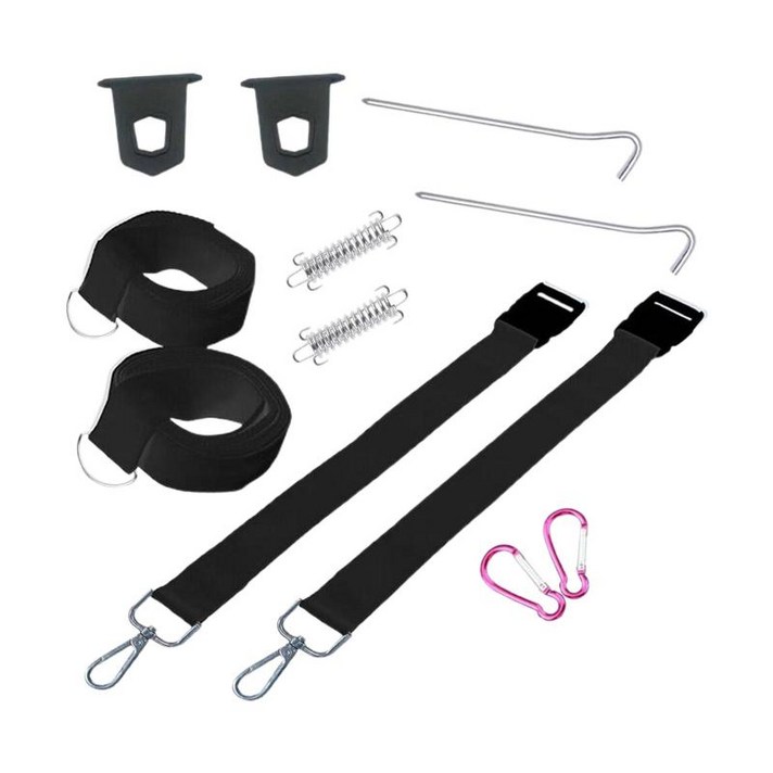 Rvawning Tie Down Set RV 천막 후크 천막 걸이 천막 채널 버클로 슬라이드 천막 클립 캠핑 레일 트랙 보트 용 텐트 후크, 금속, 검은색