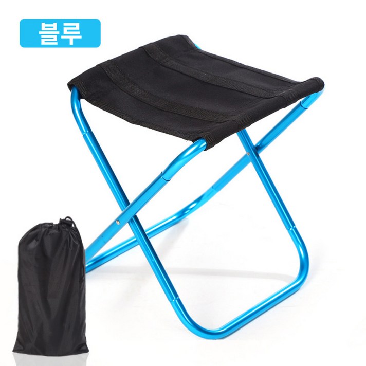 뉴링 초경량 접이식 의자, 1개, 블루