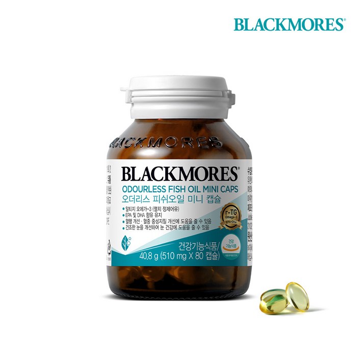 블랙모어스 NEW 오더리스 피쉬오일 오메가3 미니 80정, 단품, 단품