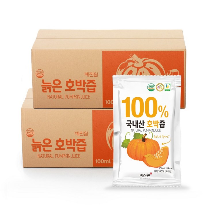 예진원 국내산 호박즙, 100ml, 100개