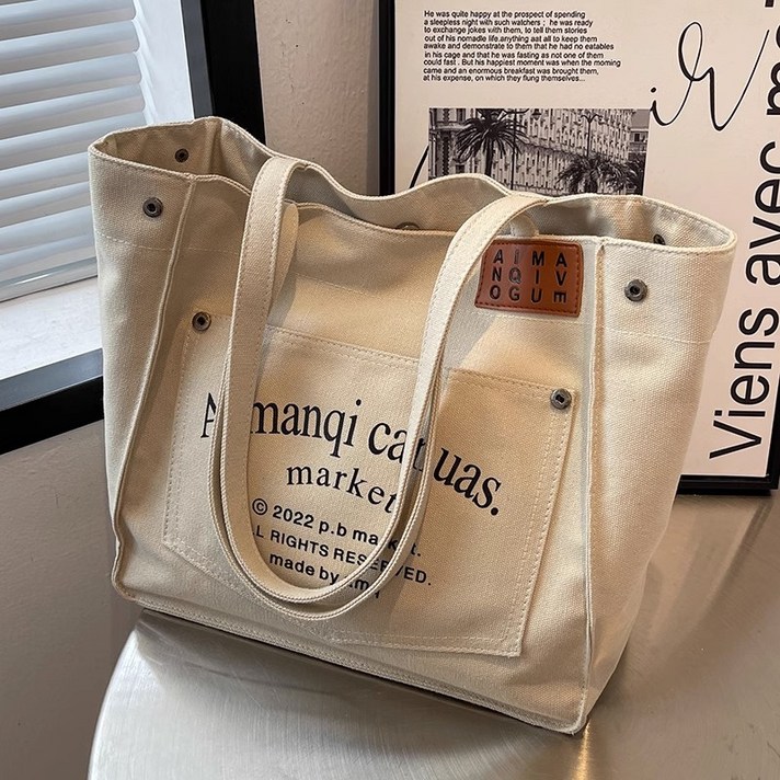 ANYOU 클래식 대용량 숄더백 일상생활 쇼퍼백 패션 캐주얼 토트백 에코백