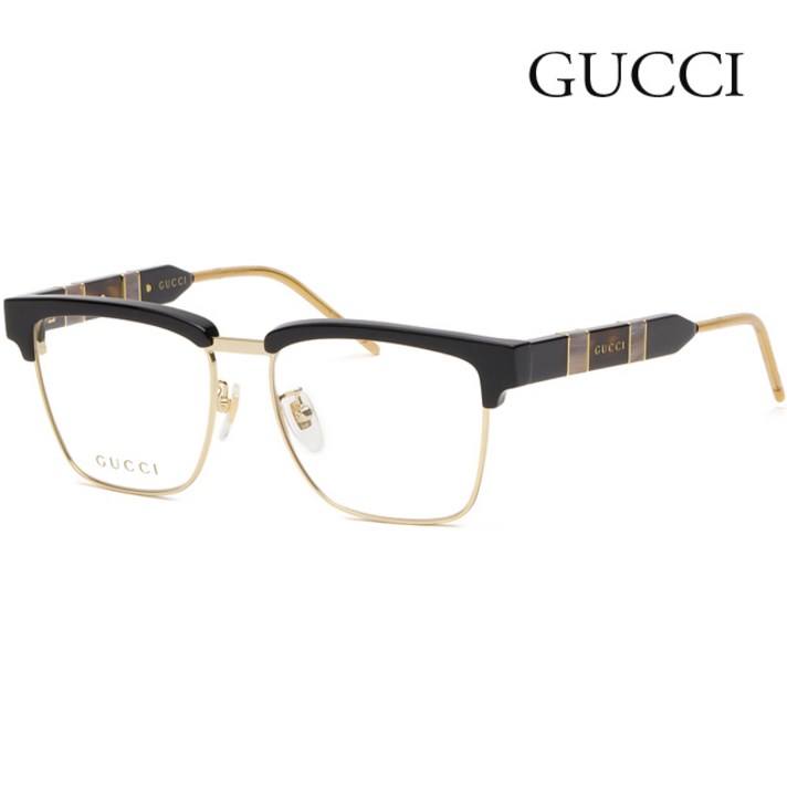 구찌 안경테 GG0605O 001 하금테 반뿔테 명품 패션 사각 레트로