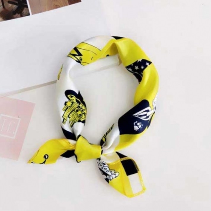 샤랄라 쁘띠 실크 스카프 8호-옐로우 웹툰쁘띠스카프 엘르스카프 여성실크스카프 루이까또즈스카프 롱스카프 멀티스카프 여성봄스카프 실크쁘띠스카프