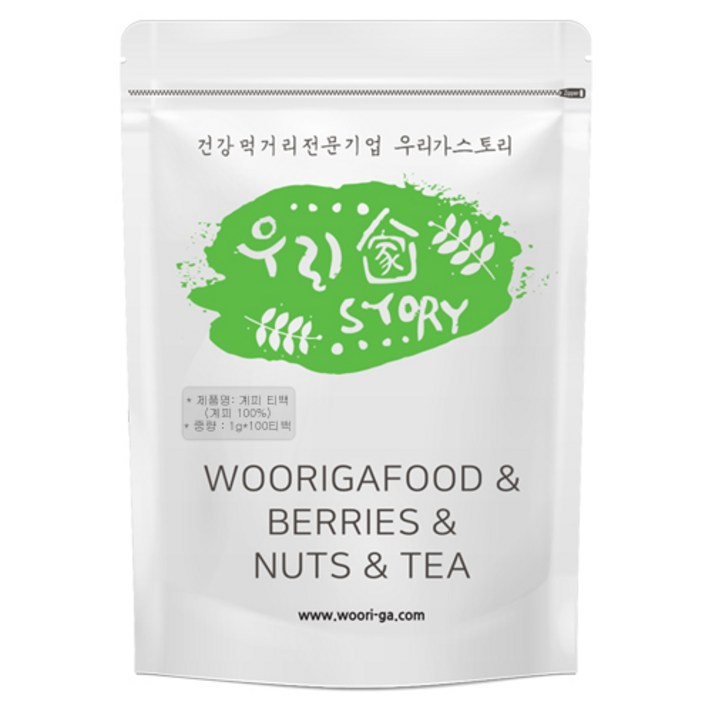 우리가스토리 계피 티백 계피차, 1g, 100개입