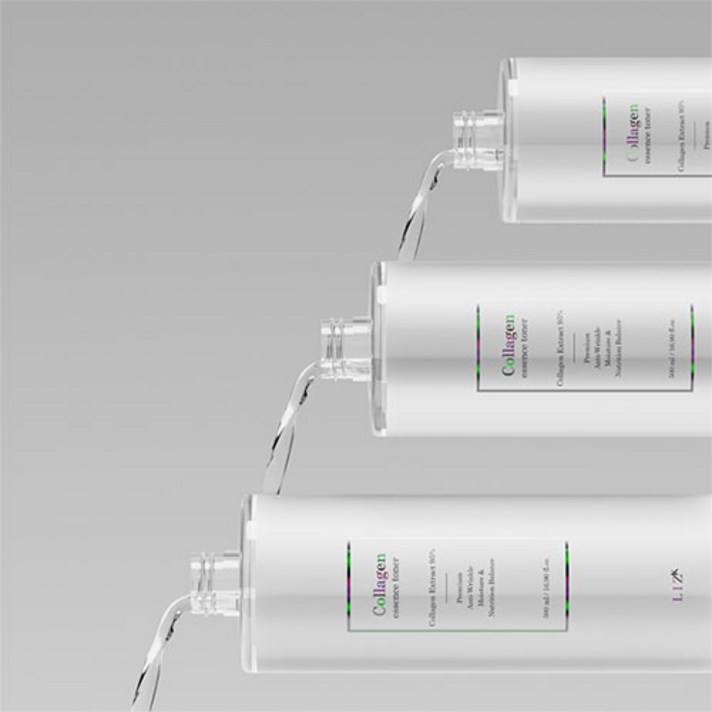  리즈케이 약산성 콜라겐 에센스 스킨 토너 500ml x 2개 (대용량) 앰플 마스크팩 1매 증정 