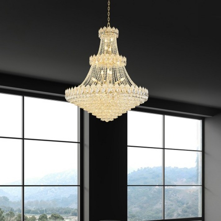 JB타워29등 크리스탈 샹들리에조명 호텔로비 대형크리스탈조명 전구별도