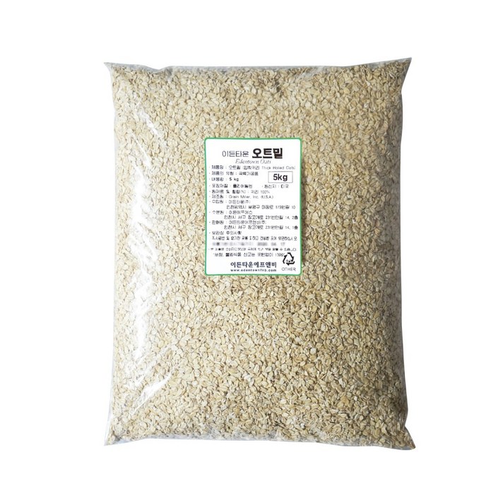 이든타운 압착귀리오트밀, 5kg, 1개