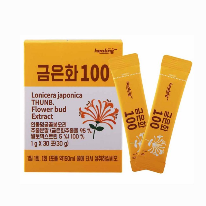 금은화 추출물 분말 가루 인동초 인동덩굴 꽃봉오리 추출분말 금은화 차 스틱타입, 30스틱 _2개